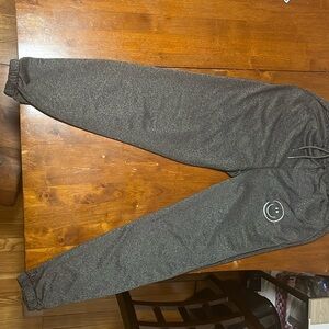 Gray Jogger with a smiley face
